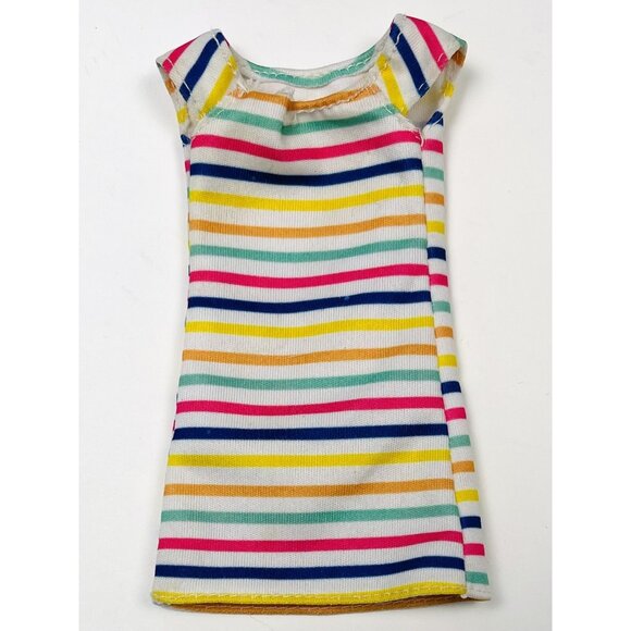 2020 MATTEL Barbie Stroll n Play Pups Replacement Stripe DRESS #GHV93 EUC - Picture 1 of 2